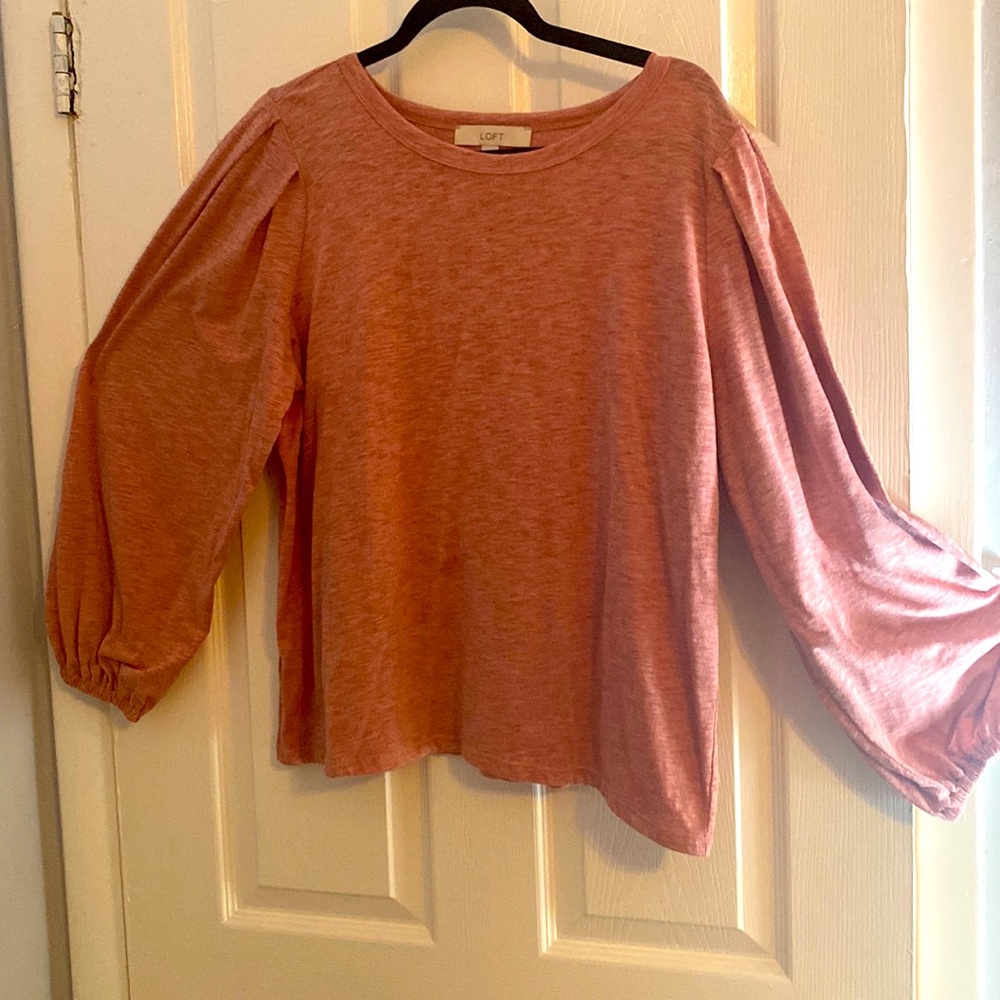 LOFT red long sleeve shirt